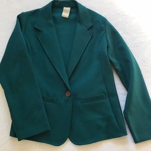 Deep Teal Single Button Dual Pocket Blazer